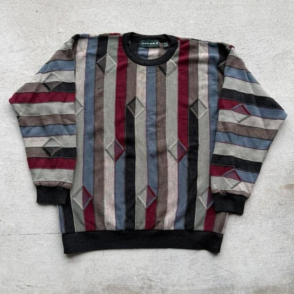 Vintage knit sweater Tudra 90s Large